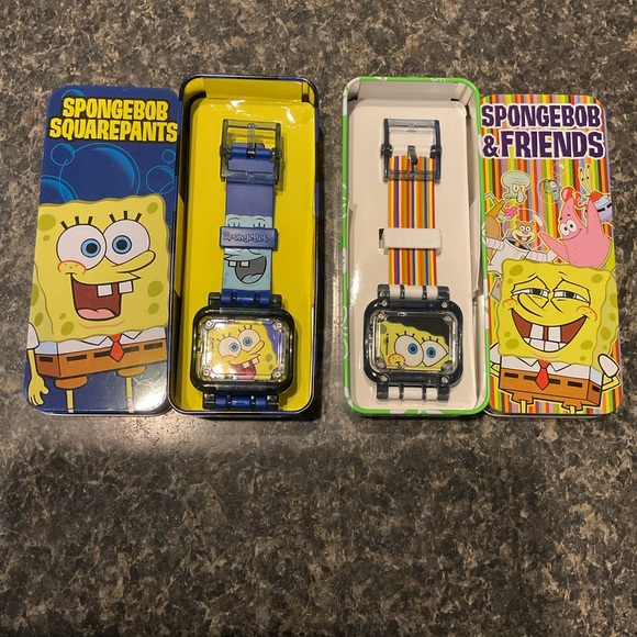 Spongebob squarepants watches NIB Compl. Set of 5 - Vtg 2004 - Picture 2 of 6